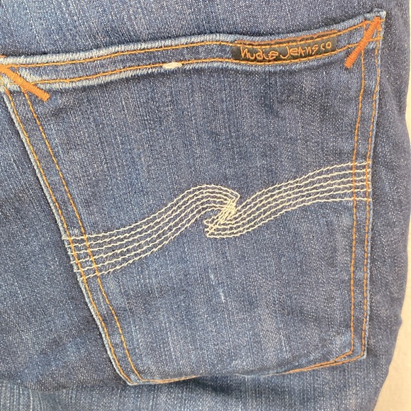 NUDIE JEANS Thin Finn in Dry Ecru Embo Size 31 - Picture 7 of 13